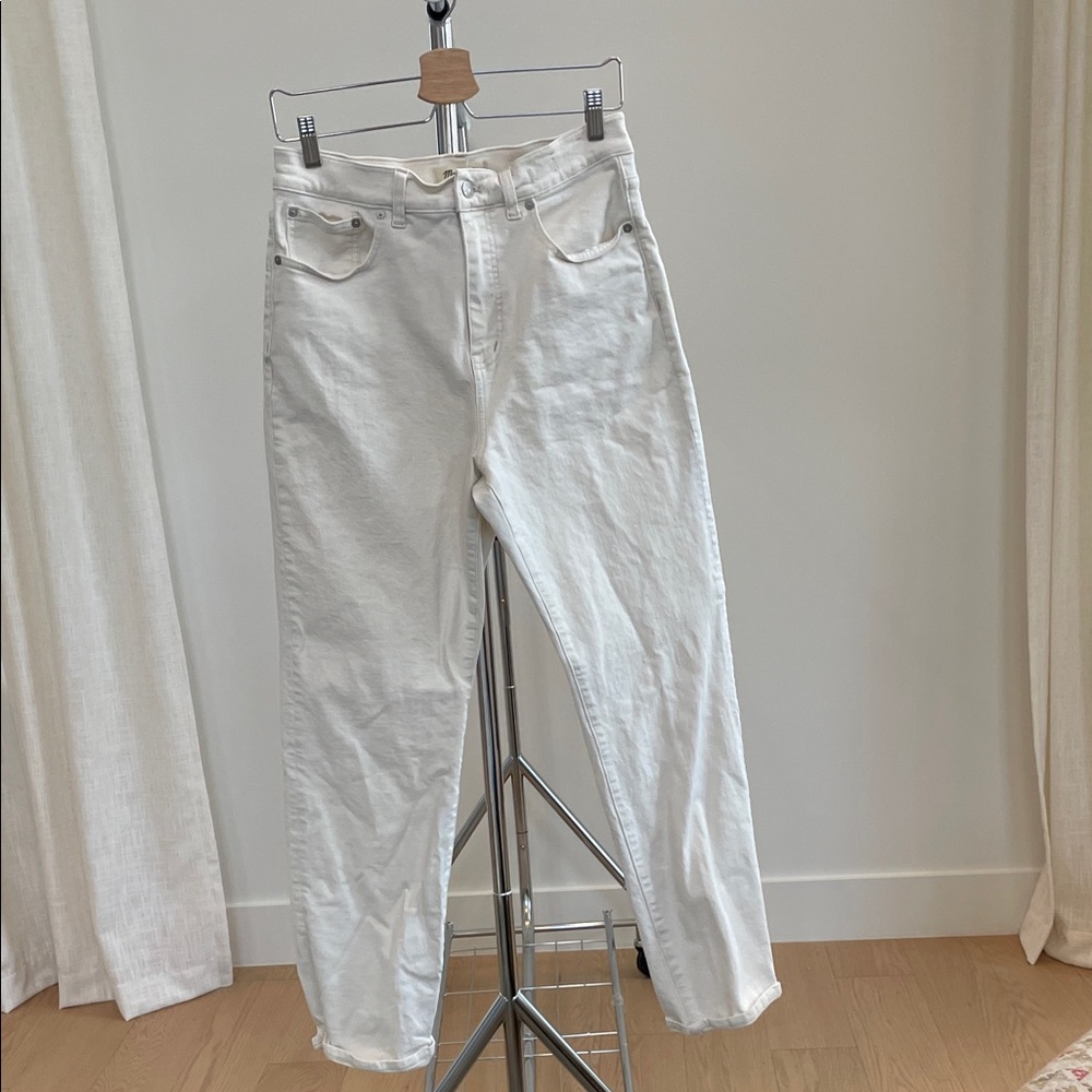 Madewell Women's Straight Leg White Jeans